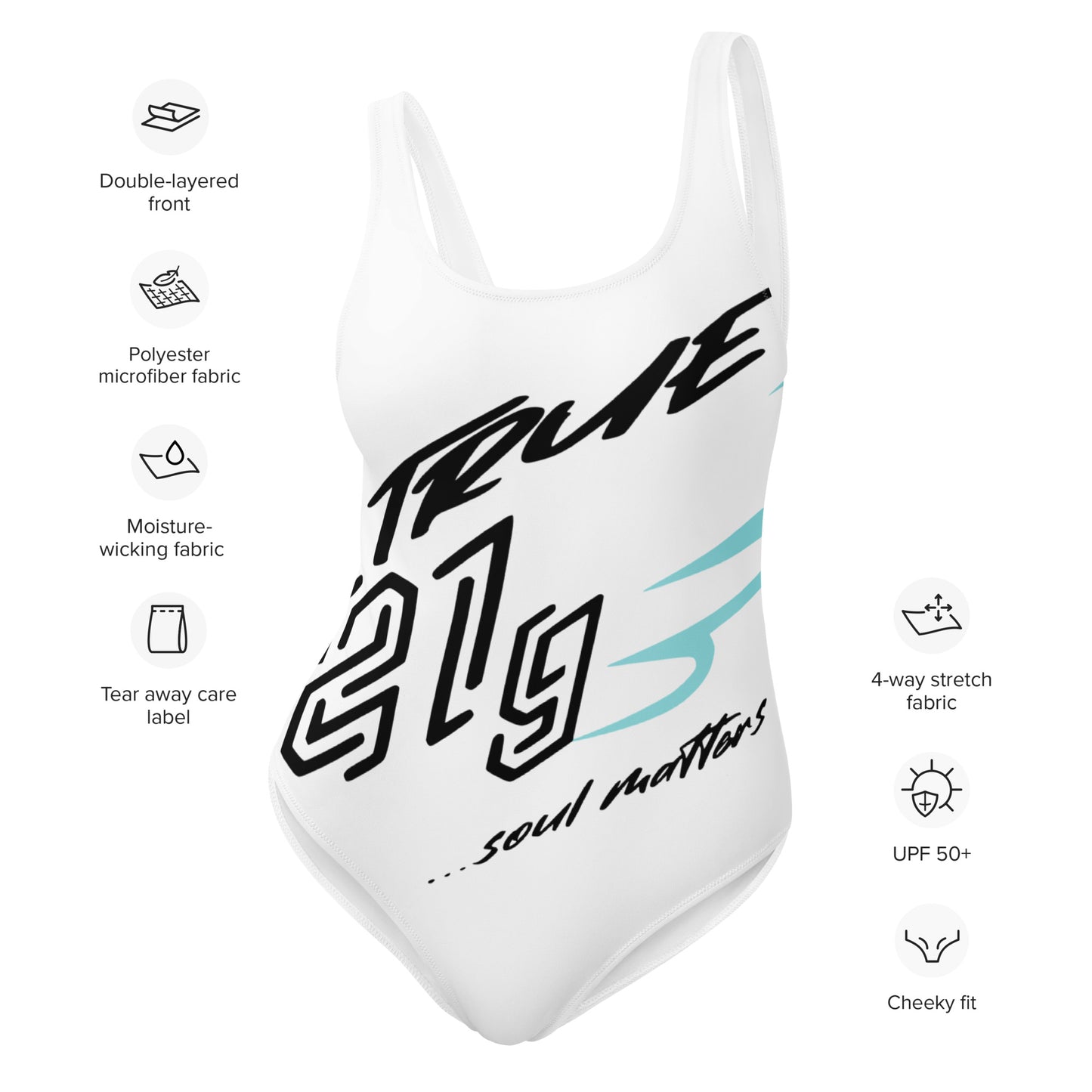 TRUE21G SWIMSUITE WHITE ORIGINAL LABEL