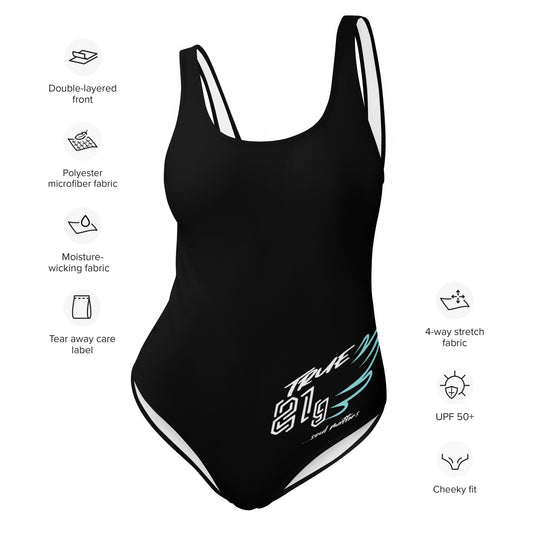 TRUE21G SWIMSUITE BLACK ORIGINAL LABEL