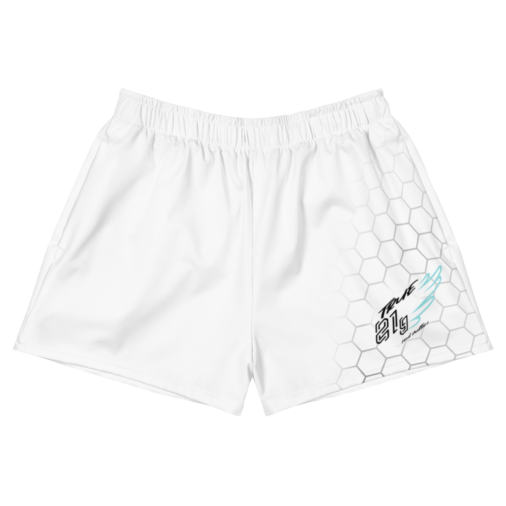 WOMEN S GYM SHORT WHITE HEX TRUE SOUL ATHLETICS