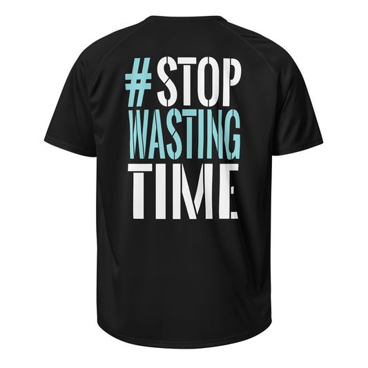 GYM JERSEY #STOP WASTING TIME BLACK