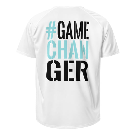 GYM JERSEY #GAMECHANGER WHITE