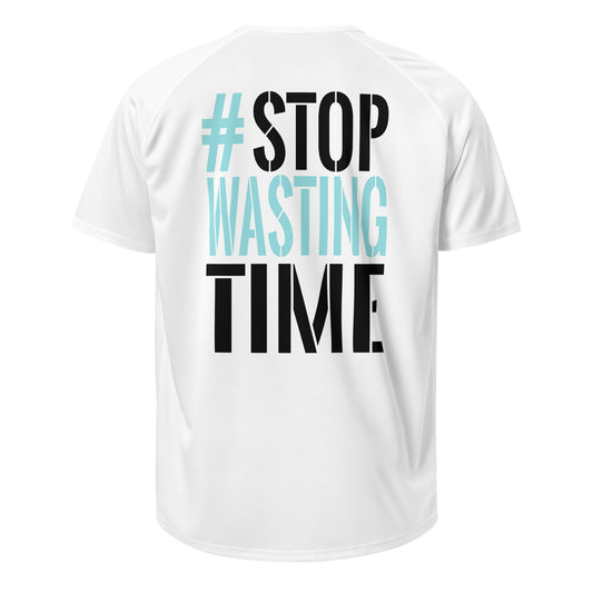 GYM JERSEY #STOP WASTING TIME WHITE